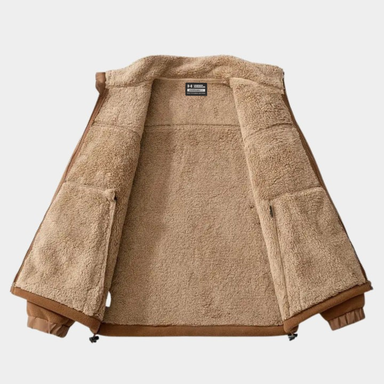 Men’s Sherpa-Lined Fleece Jacket – Warm Zip-Up Winter Coat