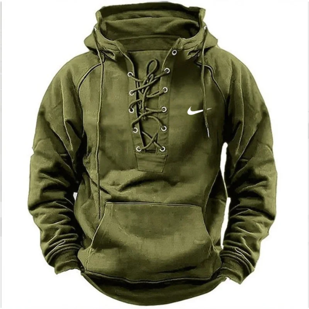 Men’s Lace-Up Hoodie – Premium Street Style Pullover