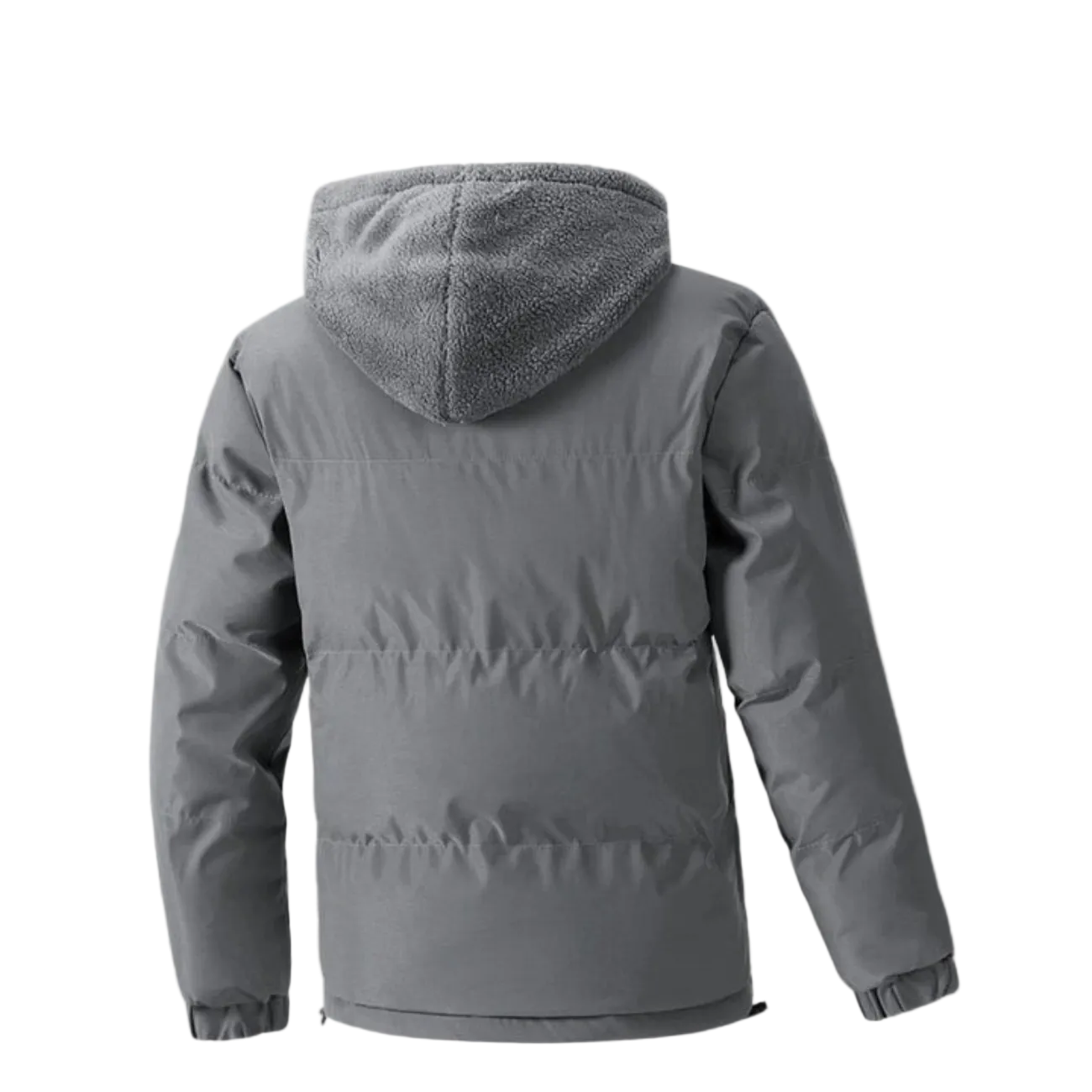 Men’s Hooded Winter Jacket – Insulated Zip-Up Cold Weather Coat