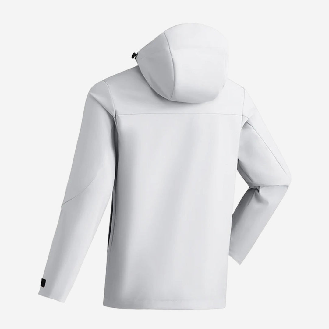 Men’s Hooded Performance Jacket – Waterproof Zip Windbreaker