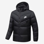 Men’s  Hooded Puffer Jacket – Insulated Winter Zip Coat
