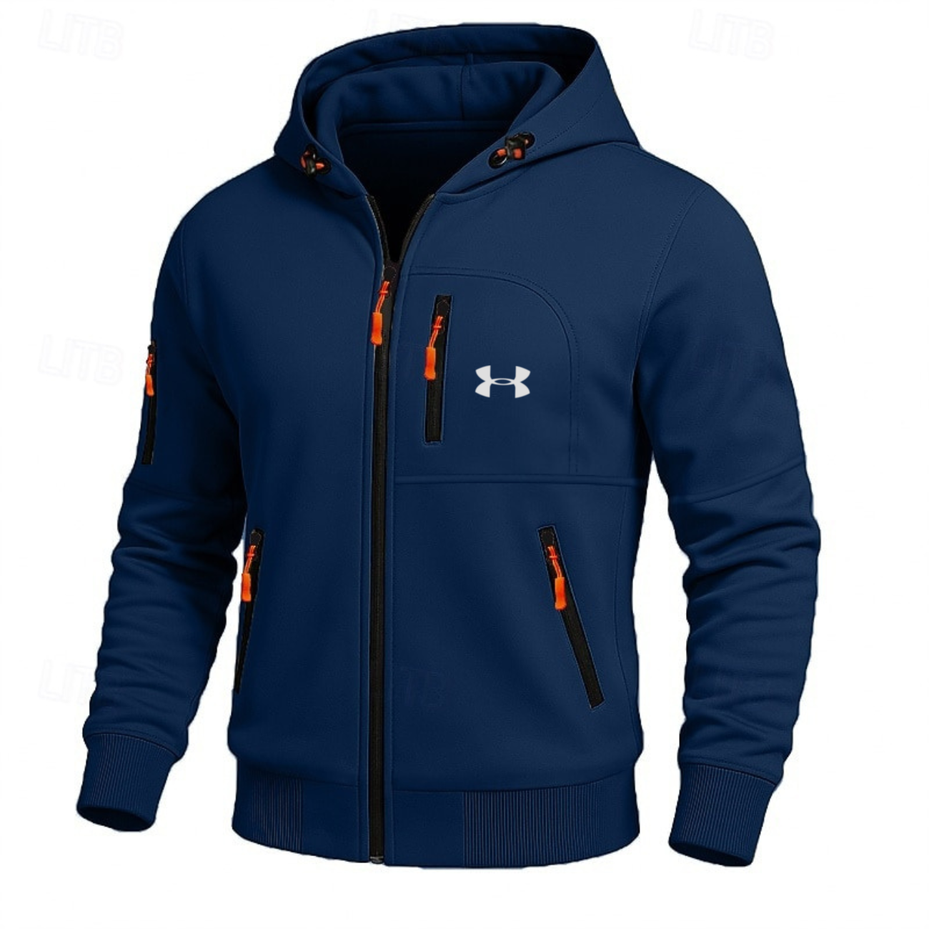 Men’s Performance Zip Hoodie – Neon Accent Athletic Jacket