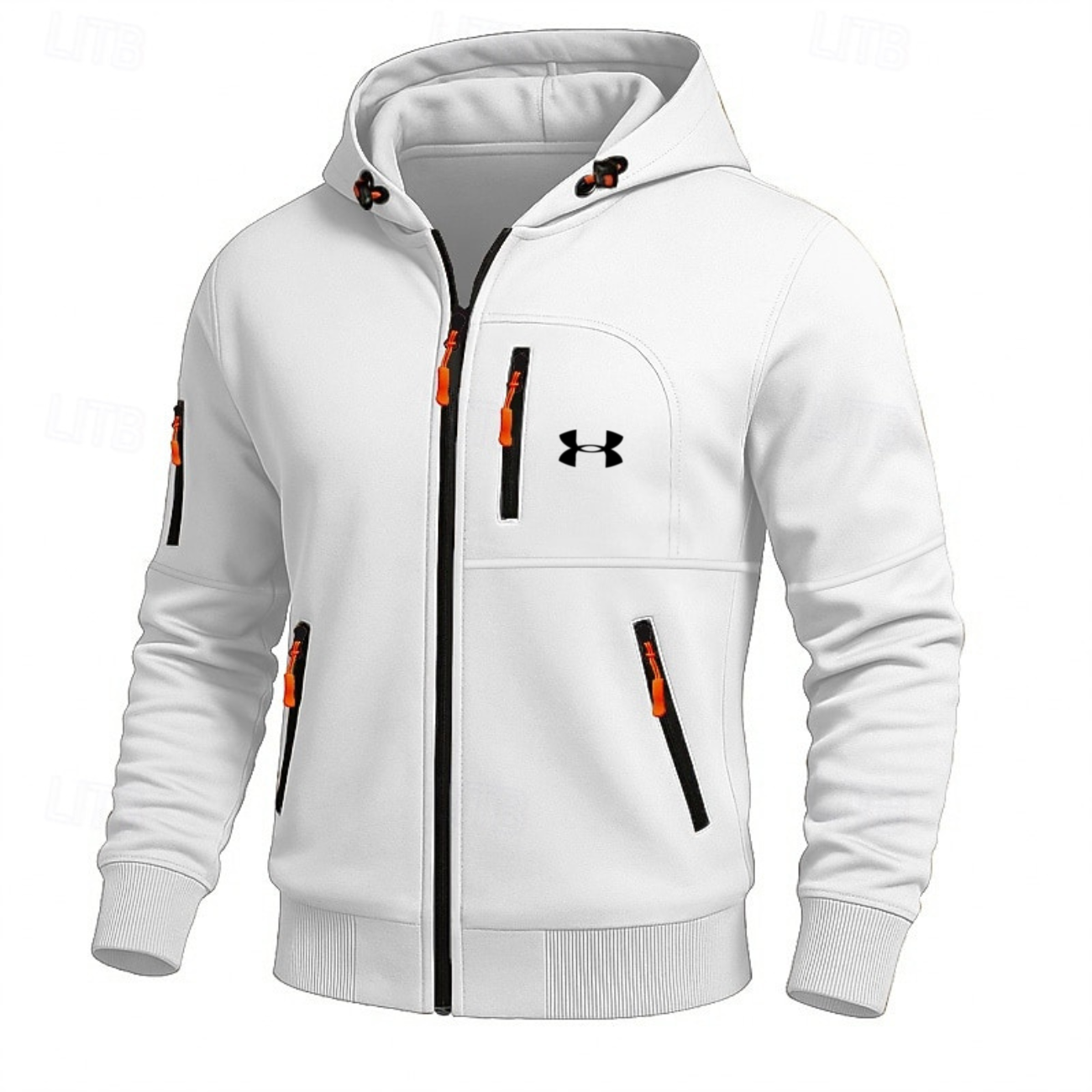 Men’s Performance Zip Hoodie – Neon Accent Athletic Jacket