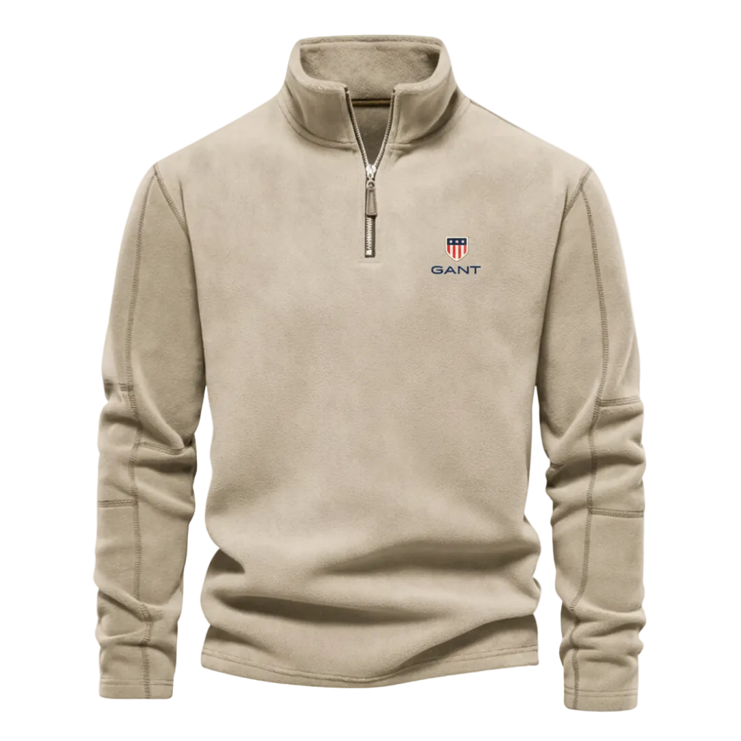 Men’s Half-Zip Fleece Sweater – Slim Fit Casual Pullover