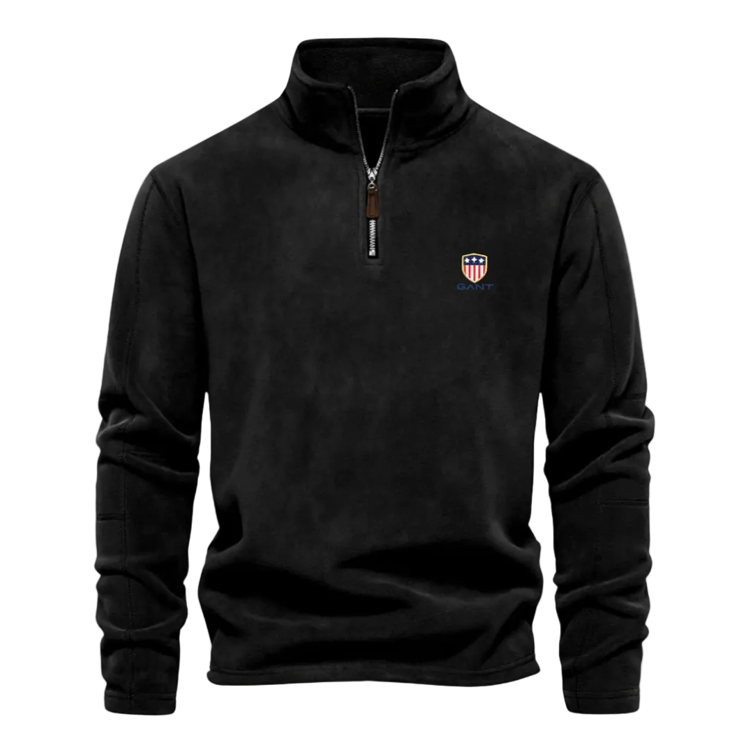 Men’s Half-Zip Fleece Sweater – Slim Fit Casual Pullover