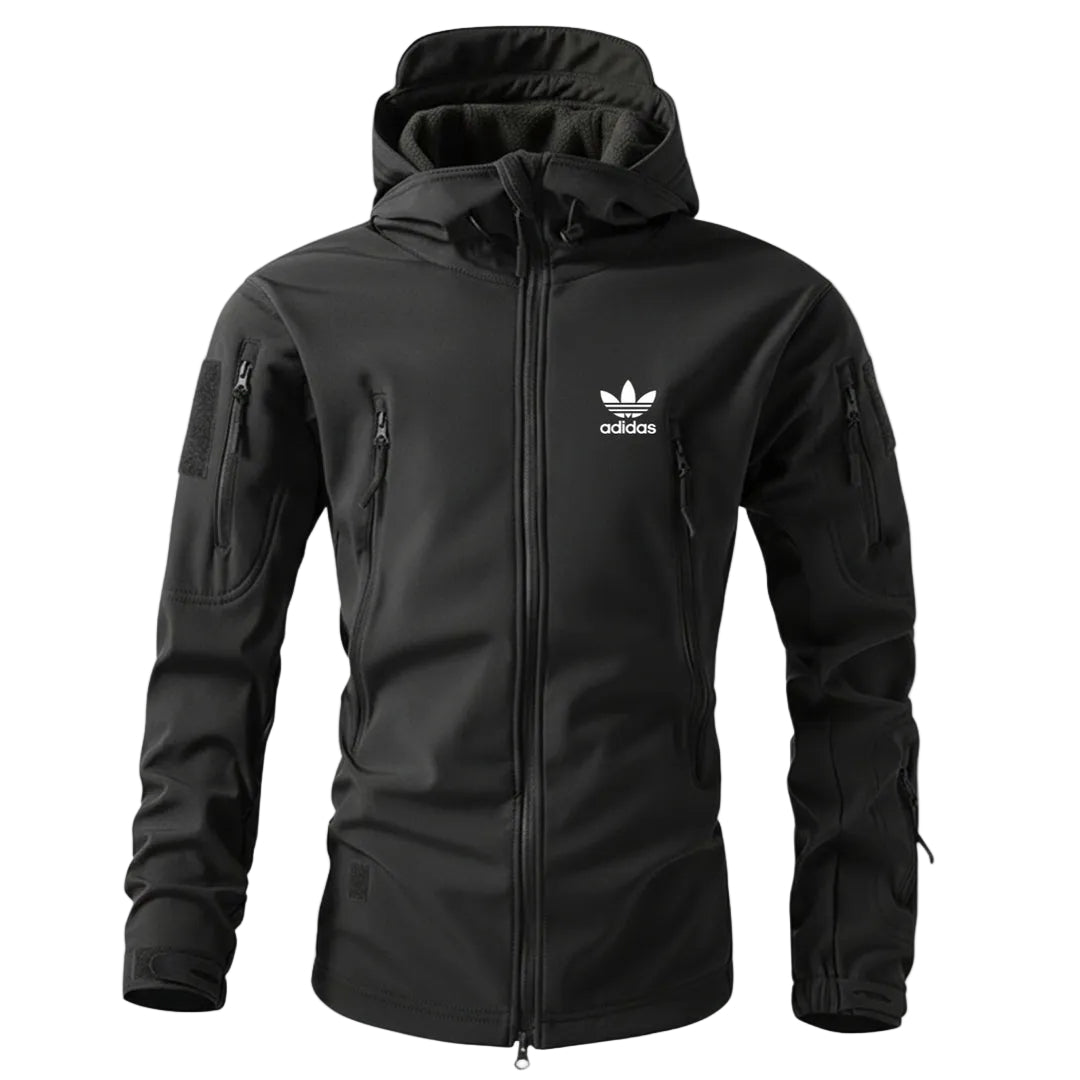 Men’s Tactical Zip-Up Hooded Jacket – Multi Pocket Utility Design