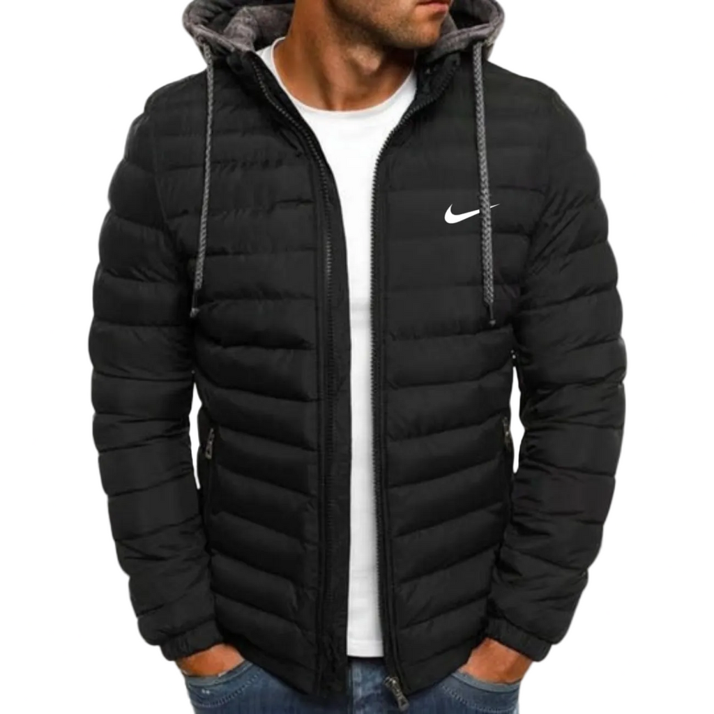 Men’s Hooded Puffer Jacket – Lightweight Insulated Zip Coat