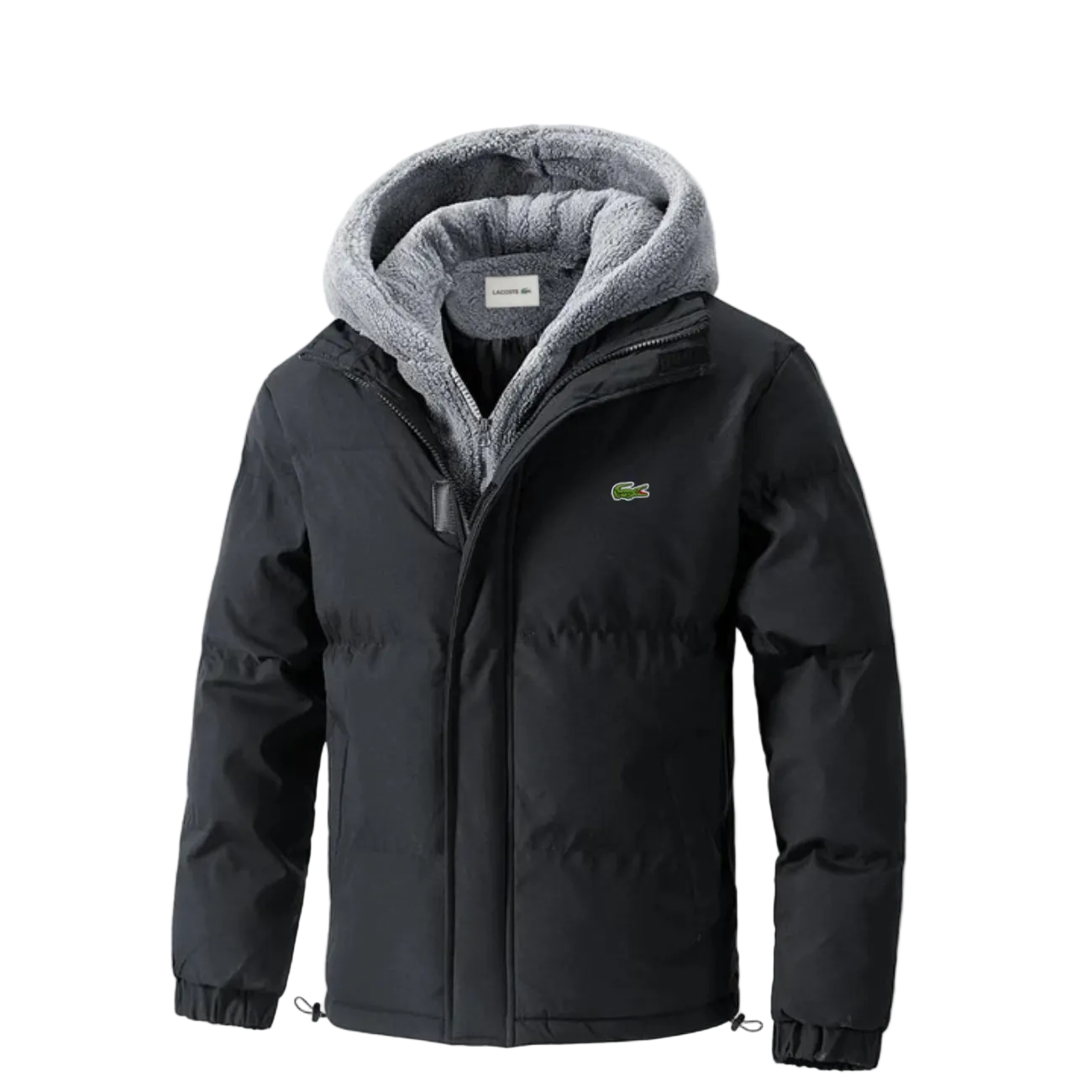 Men’s Hooded Winter Jacket – Insulated Zip-Up Cold Weather Coat