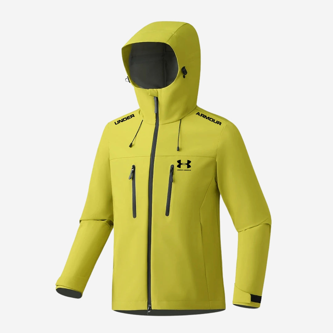 Men’s Hooded Performance Jacket – Waterproof Zip Windbreaker