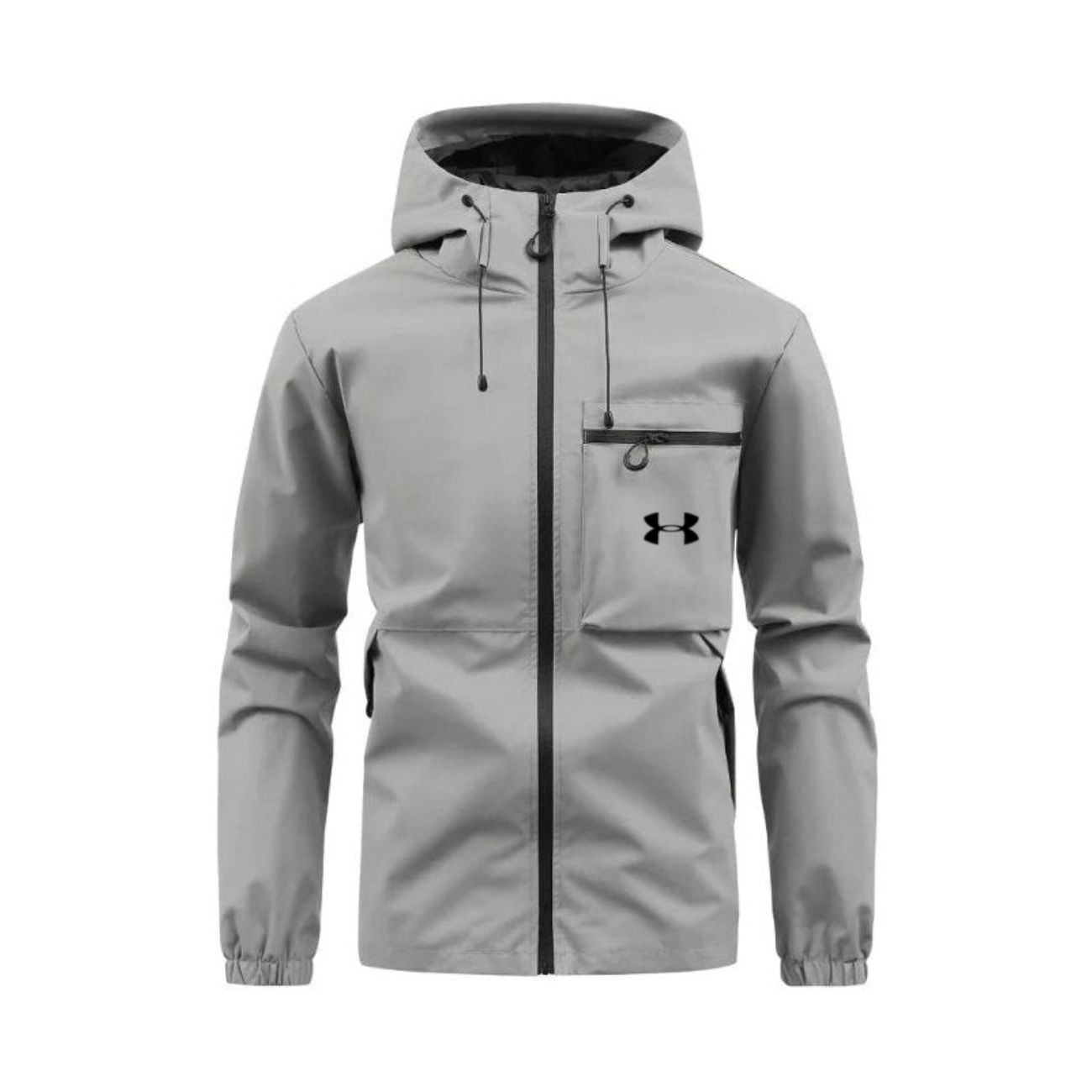 Men’s Hooded Performance Jacket – Lightweight Zip Windbreaker