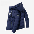 Men’s Hooded Puffer Jacket – Insulated Winter Zip Coat