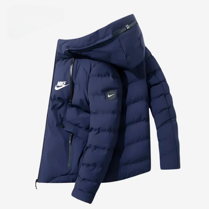Men’s Hooded Puffer Jacket – Insulated Winter Zip Coat