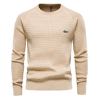 Men’s  Textured Knit Sweater – Slim Fit Casual Pullover