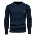Men’s  Textured Knit Sweater – Slim Fit Casual Pullover