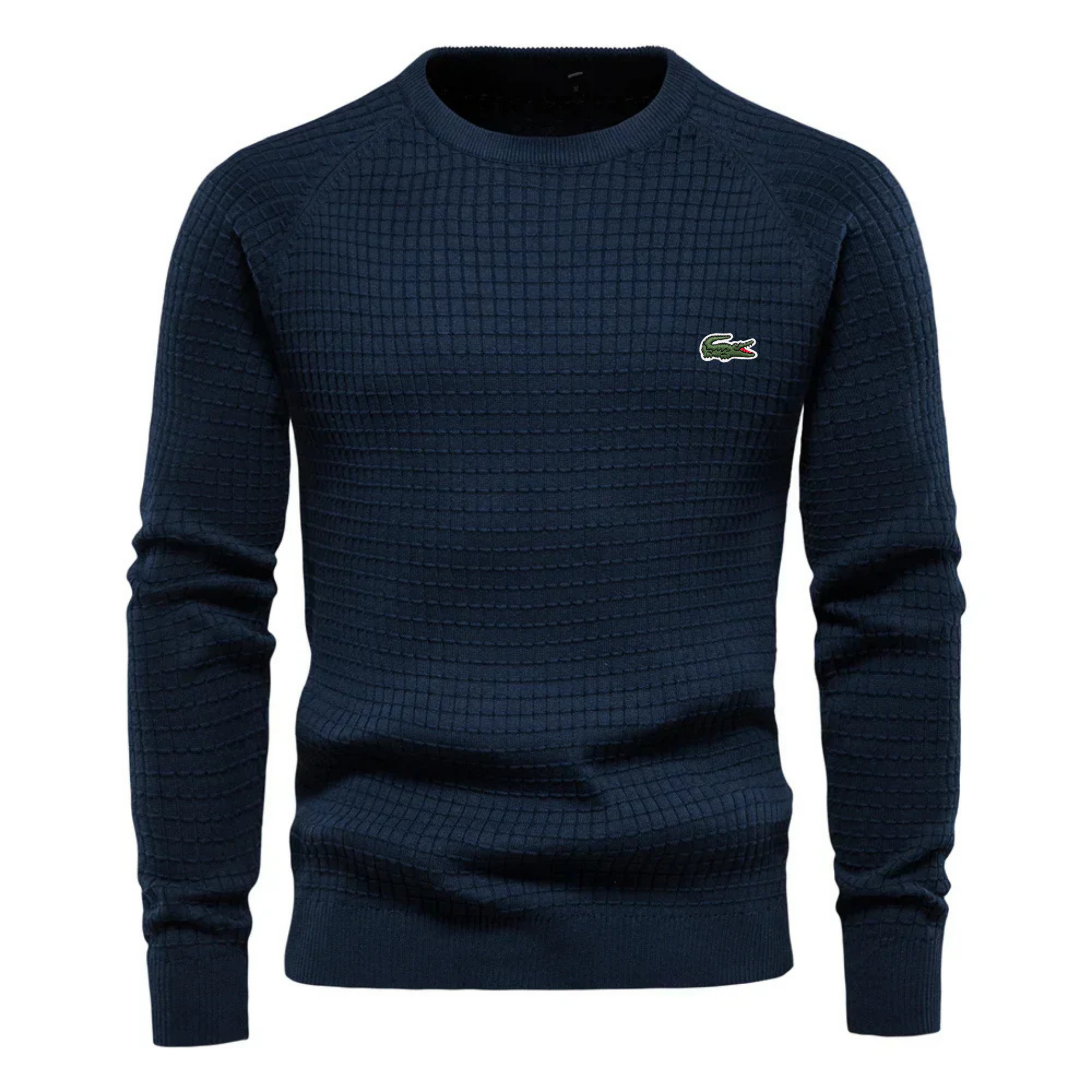 Men’s  Textured Knit Sweater – Slim Fit Casual Pullover