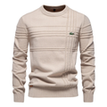 Men’s Textured Knit Sweater – Slim Fit Casual Pullover