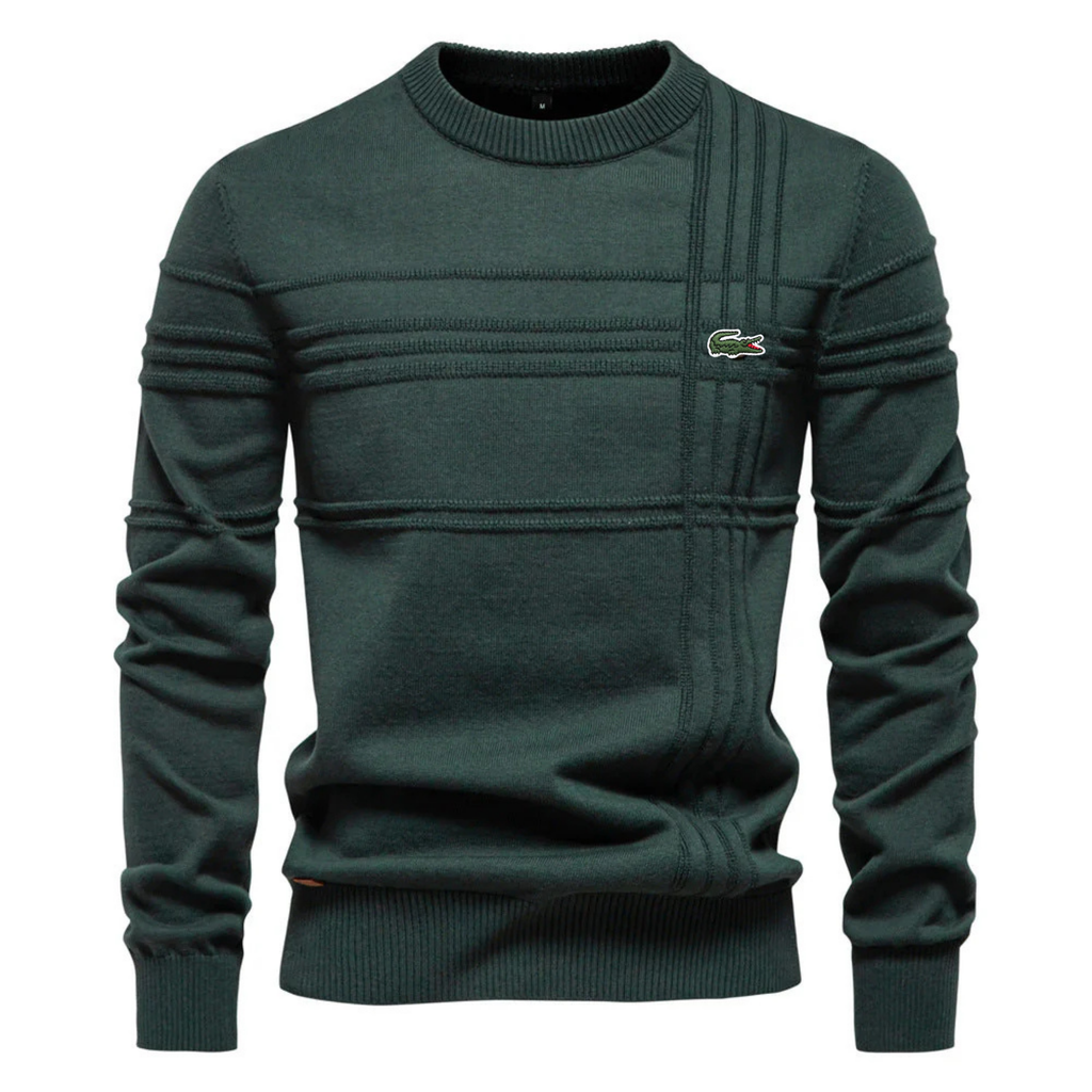 Men’s Textured Knit Sweater – Slim Fit Casual Pullover