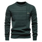 Men’s Textured Knit Sweater – Slim Fit Casual Pullover
