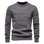 Men’s Textured Knit Sweater – Slim Fit Casual Pullover