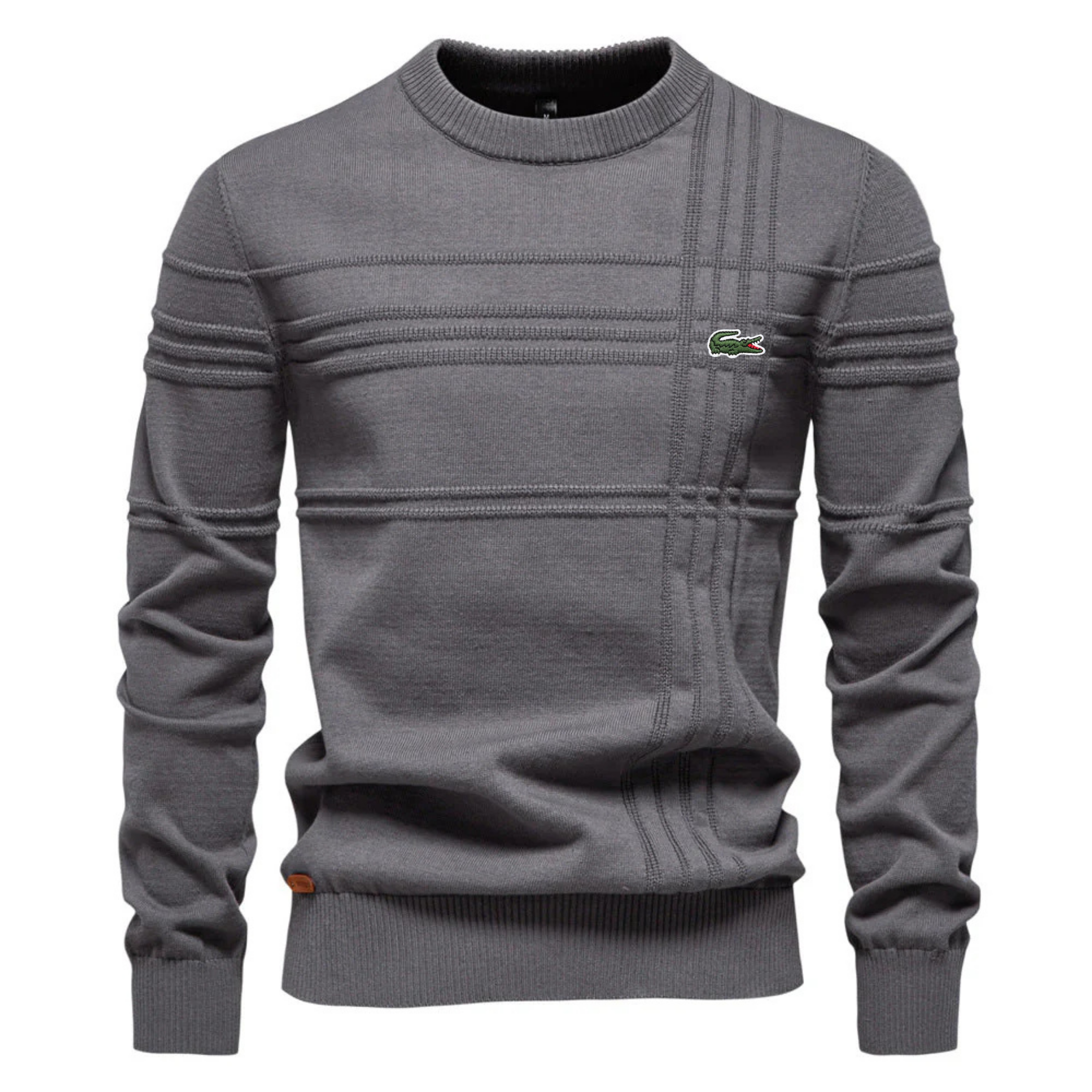 Men’s Textured Knit Sweater – Slim Fit Casual Pullover