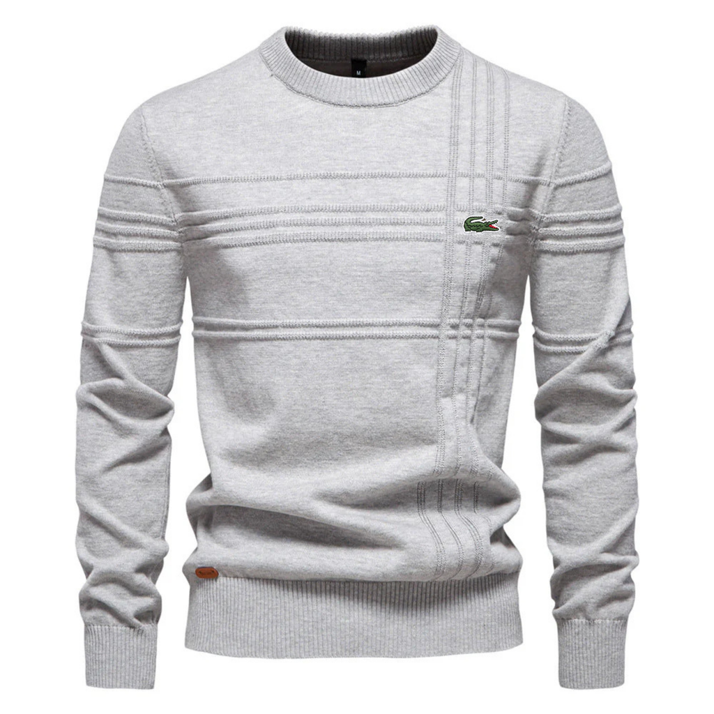 Men’s Textured Knit Sweater – Slim Fit Casual Pullover