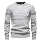 Men’s Textured Knit Sweater – Slim Fit Casual Pullover