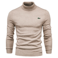 Men’s Turtleneck Knit Sweater – Slim Fit Winter Pullover