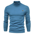Men’s Turtleneck Knit Sweater – Slim Fit Winter Pullover