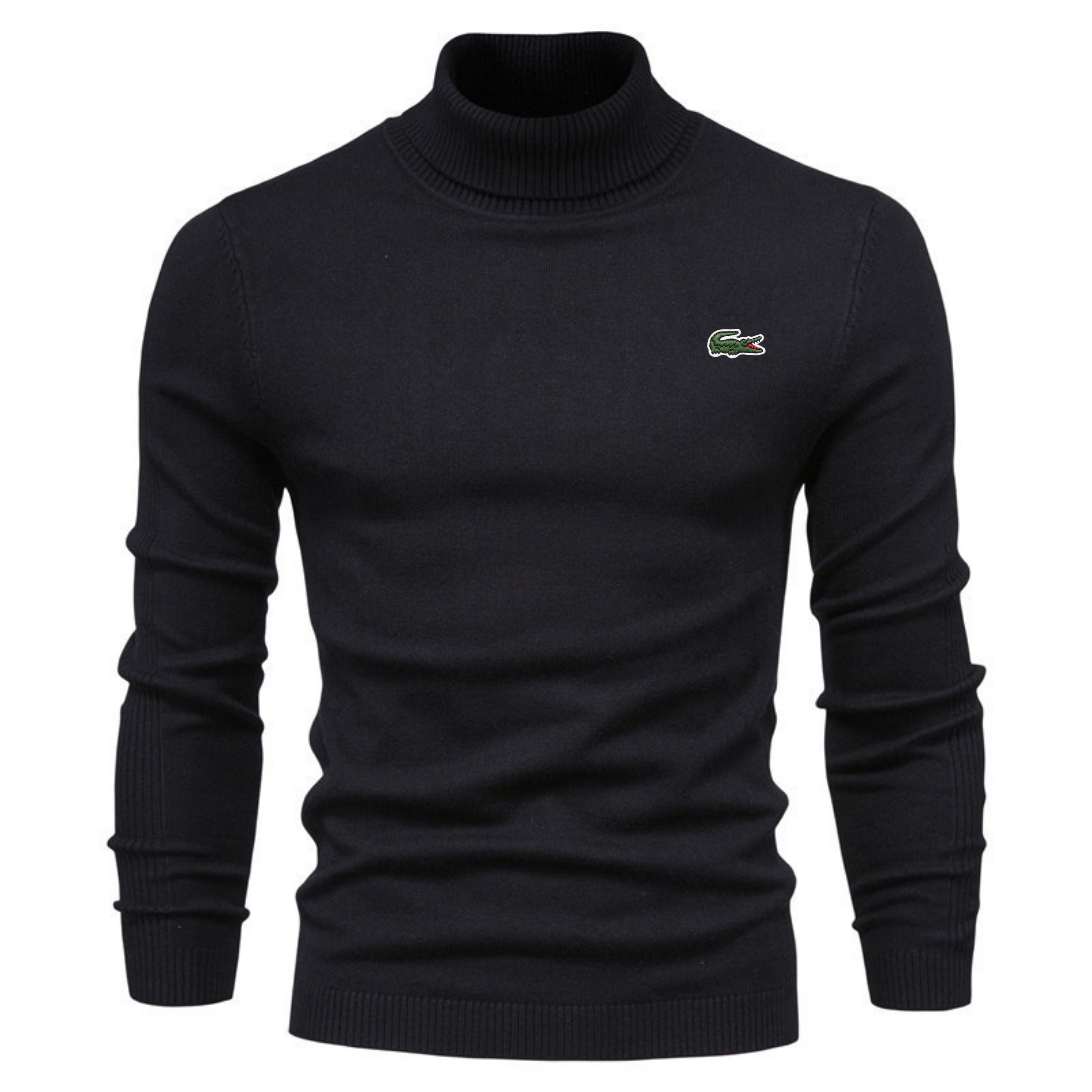 Men’s Turtleneck Knit Sweater – Slim Fit Winter Pullover