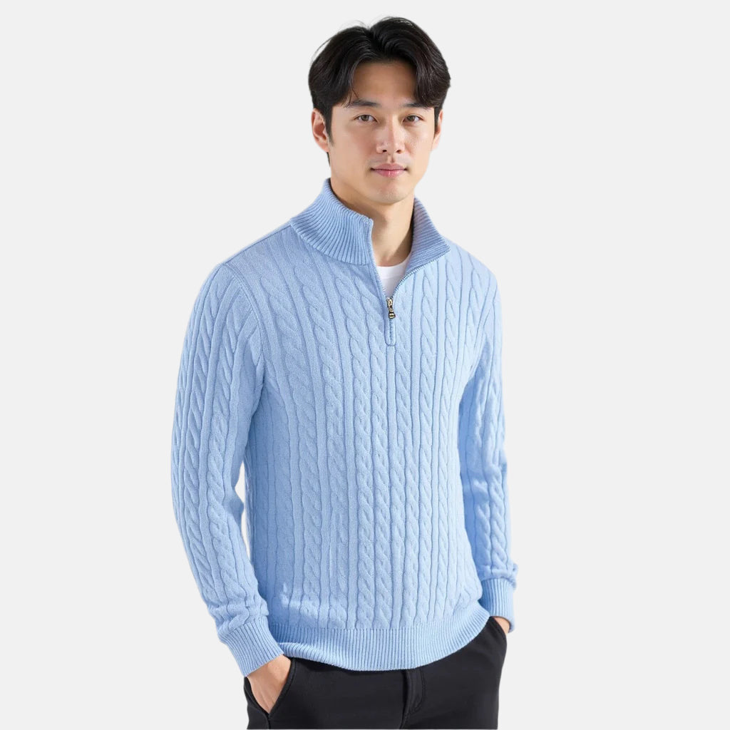 Heritage Cable Knit Half-Zip Sweater – Limited Edition