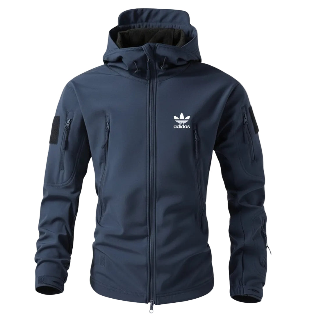 Men’s Tactical Zip-Up Hooded Jacket – Multi Pocket Utility Design