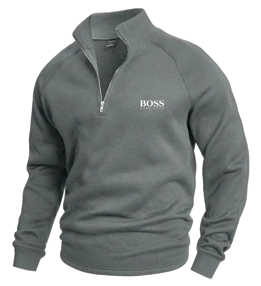Men’s  Half-Zip Sweatshirt – Slim Fit Casual Pullover