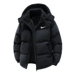 Men’s Hooded Puffer Jacket – Thick Insulated Winter Coat