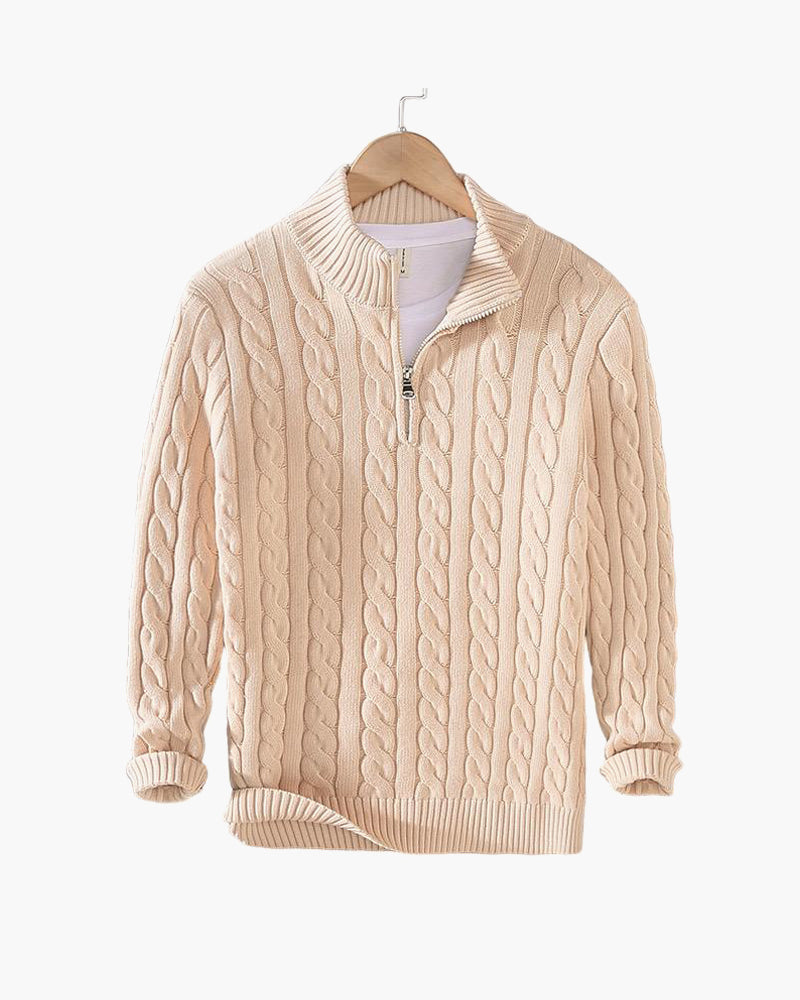 Heritage Cable Knit Half-Zip Sweater – Limited Edition