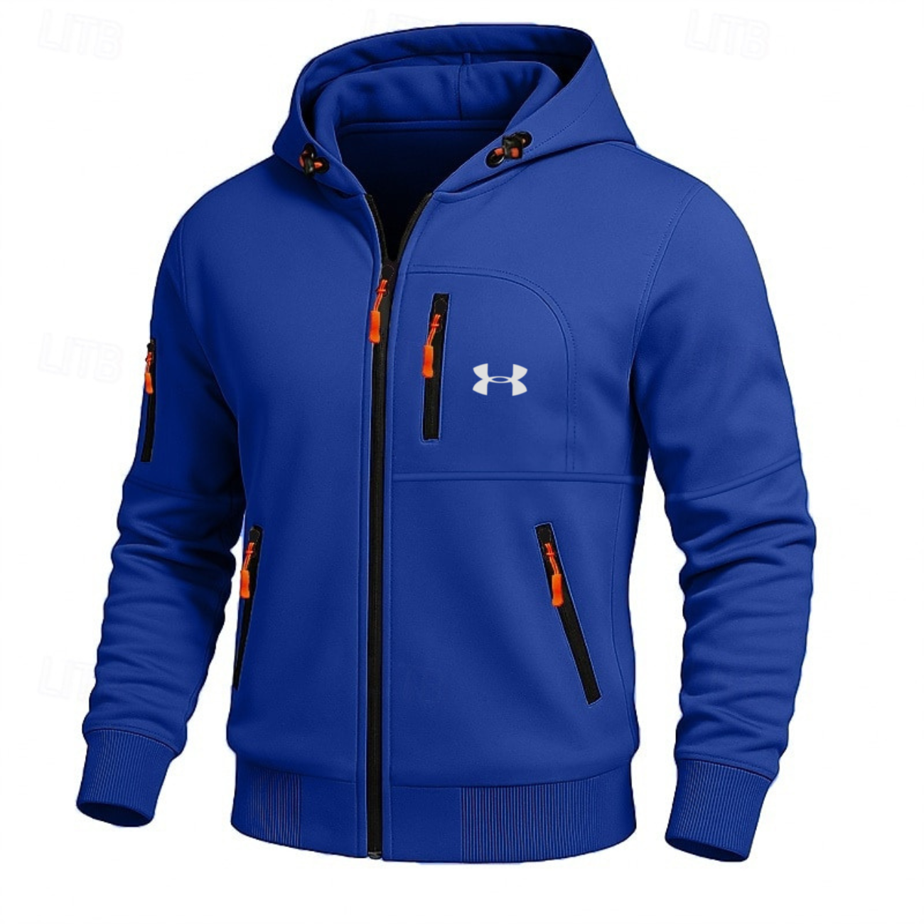 Men’s Performance Zip Hoodie – Neon Accent Athletic Jacket