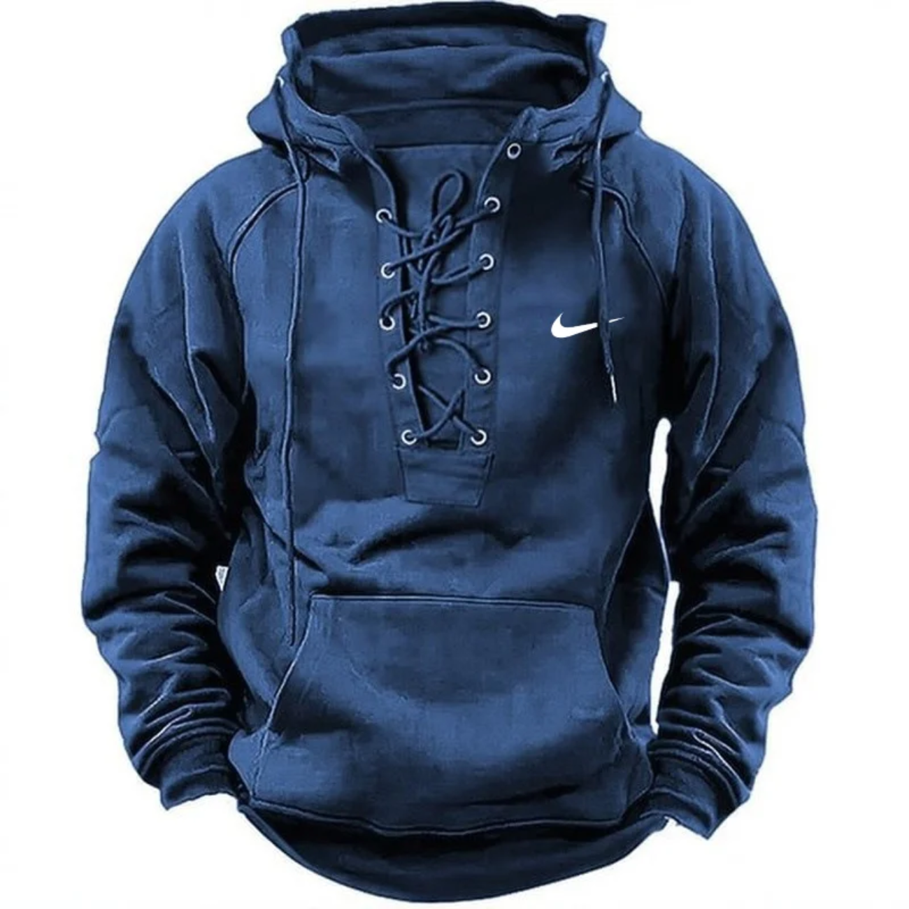 Men’s Lace-Up Hoodie – Premium Street Style Pullover