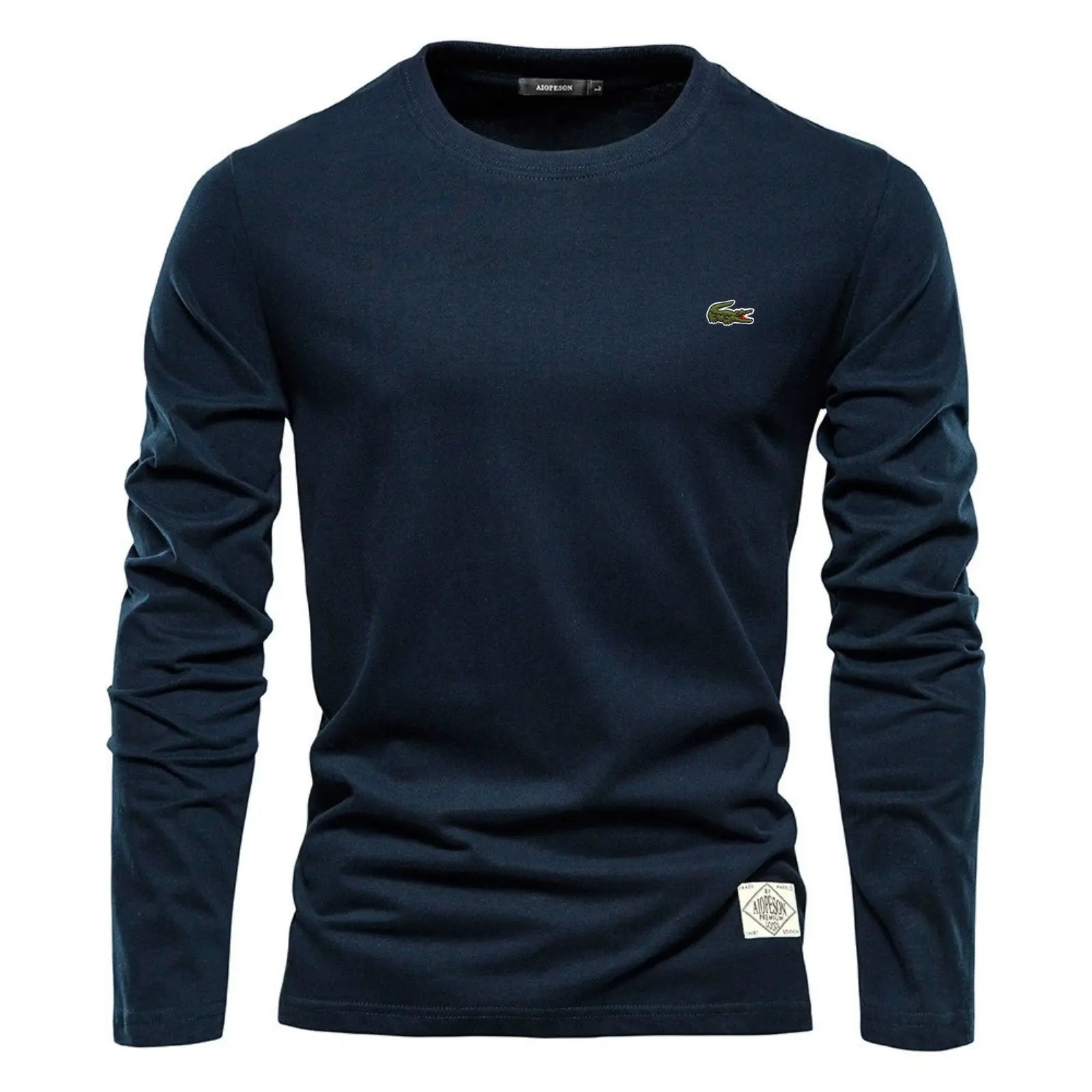 Essential Cotton Long Sleeve Crew Neck Shirt – Limited Edition