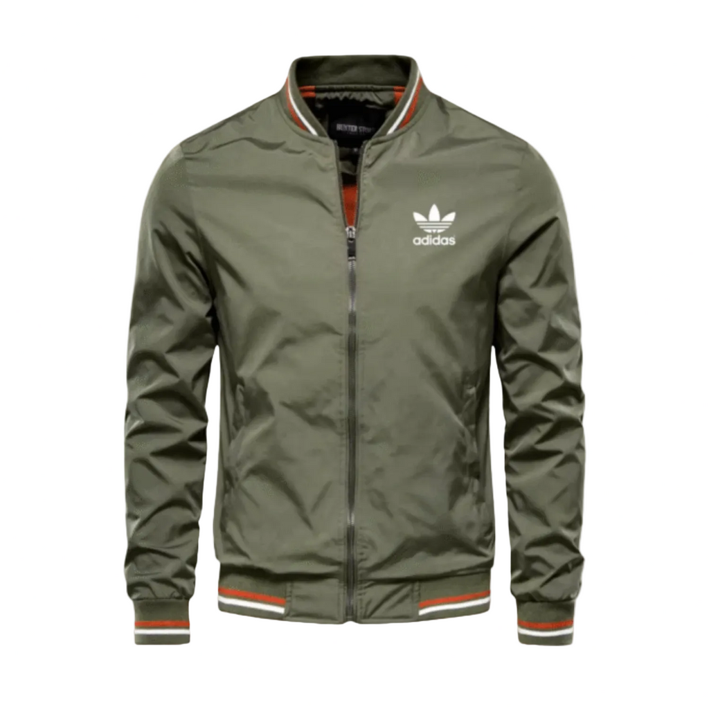 Men’s Varsity Zip Jacket – Slim Fit Lightweight Bomber