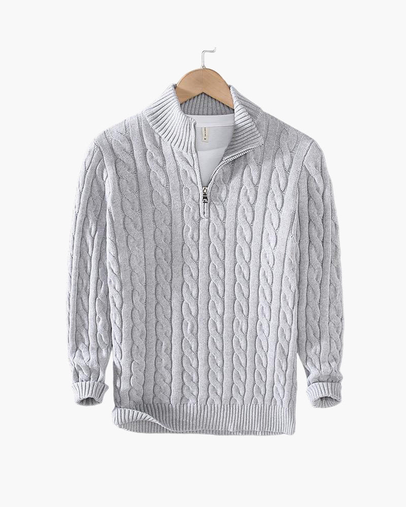 Heritage Cable Knit Half-Zip Sweater – Limited Edition