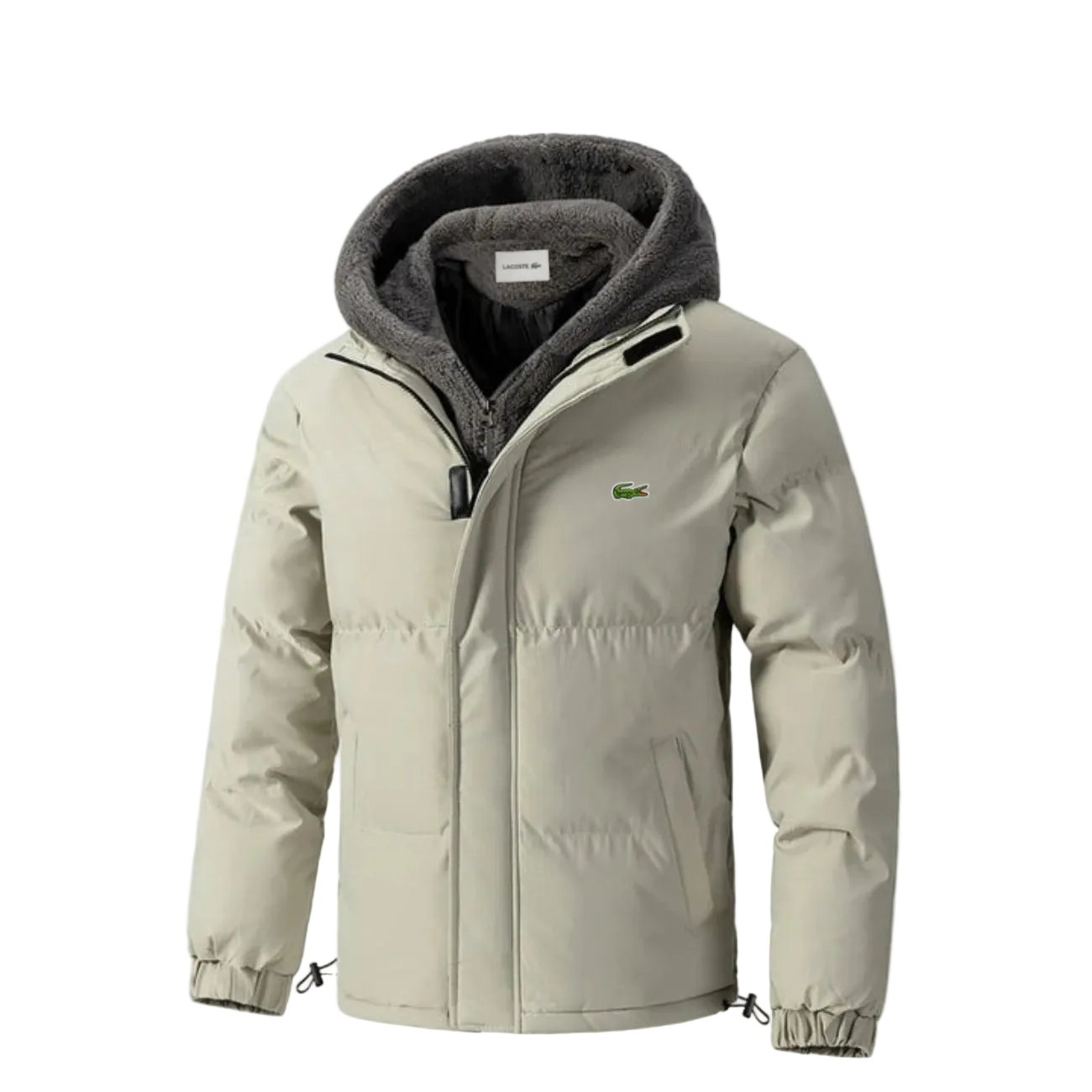 Men’s Hooded Winter Jacket – Insulated Zip-Up Cold Weather Coat