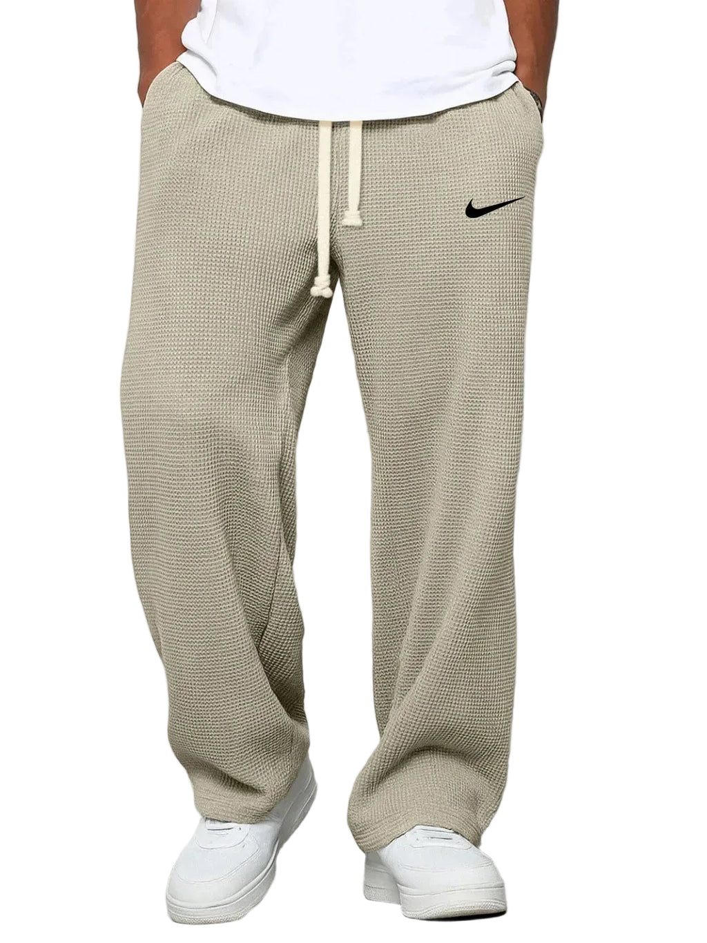 Men’s  Relaxed Joggers – Premium Waffle Knit Lounge Pants