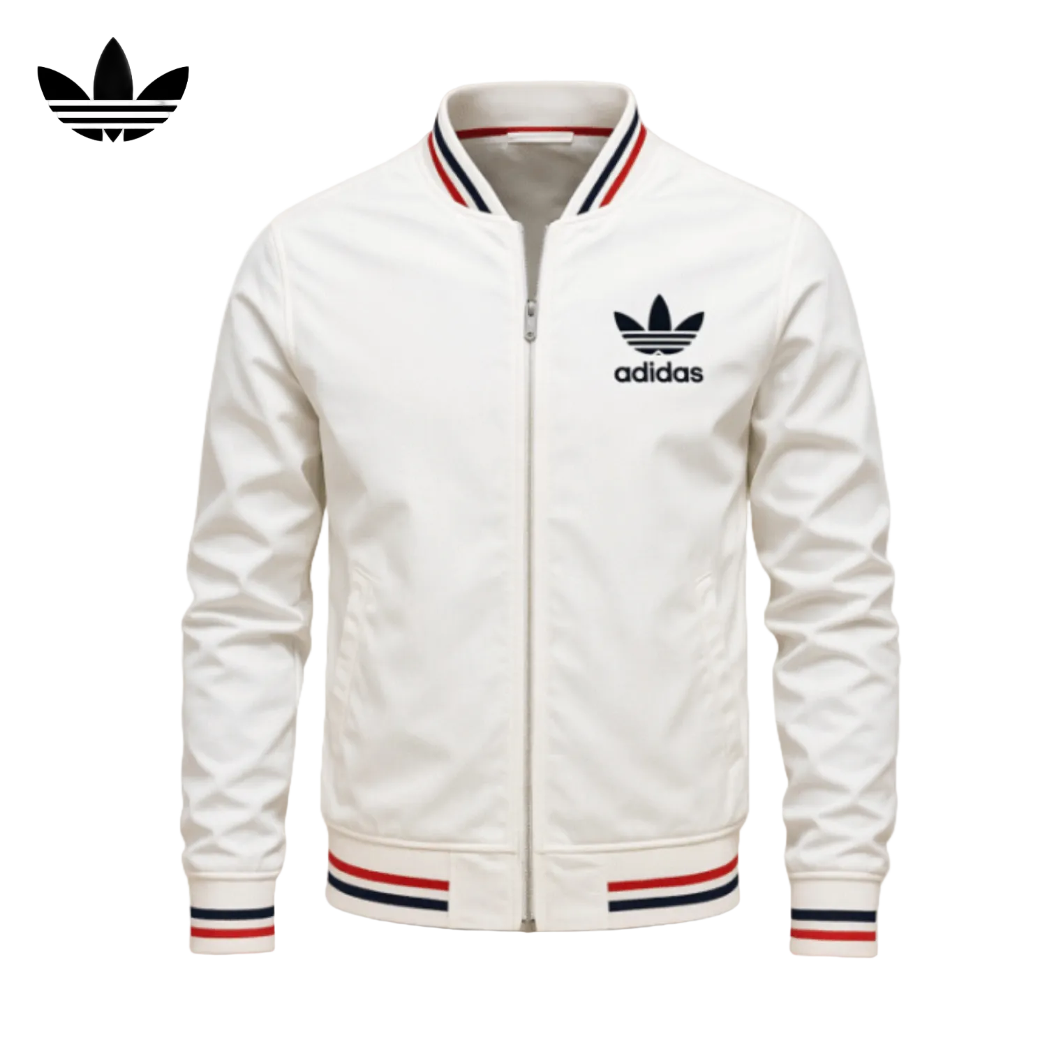 Men’s Varsity Zip Jacket – Slim Fit Lightweight Bomber