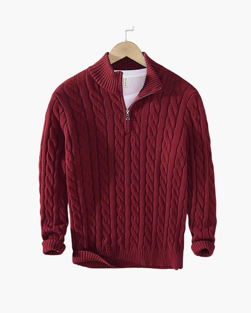 Heritage Cable Knit Half-Zip Sweater – Limited Edition
