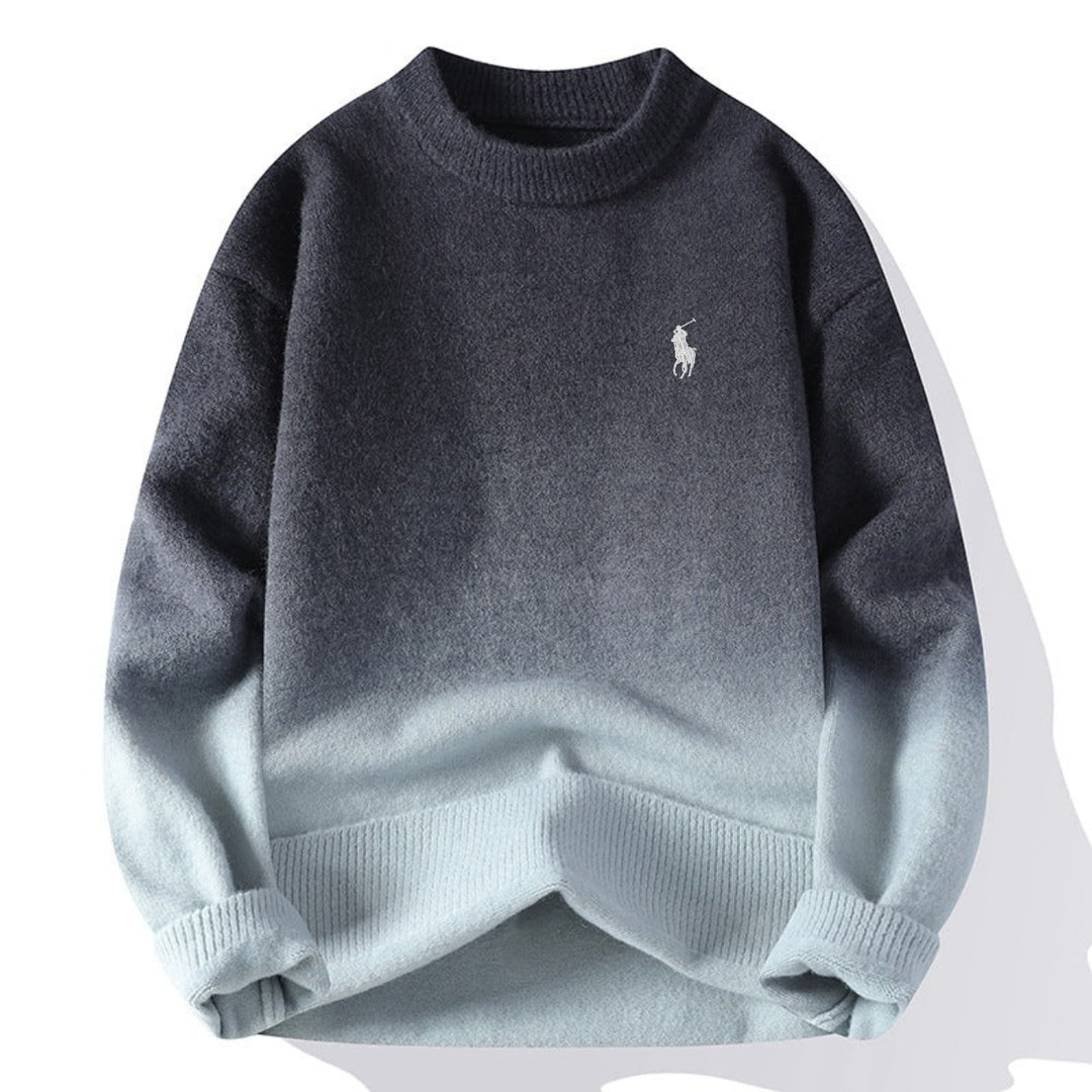 Men’s Gradient Knit Crewneck Sweater