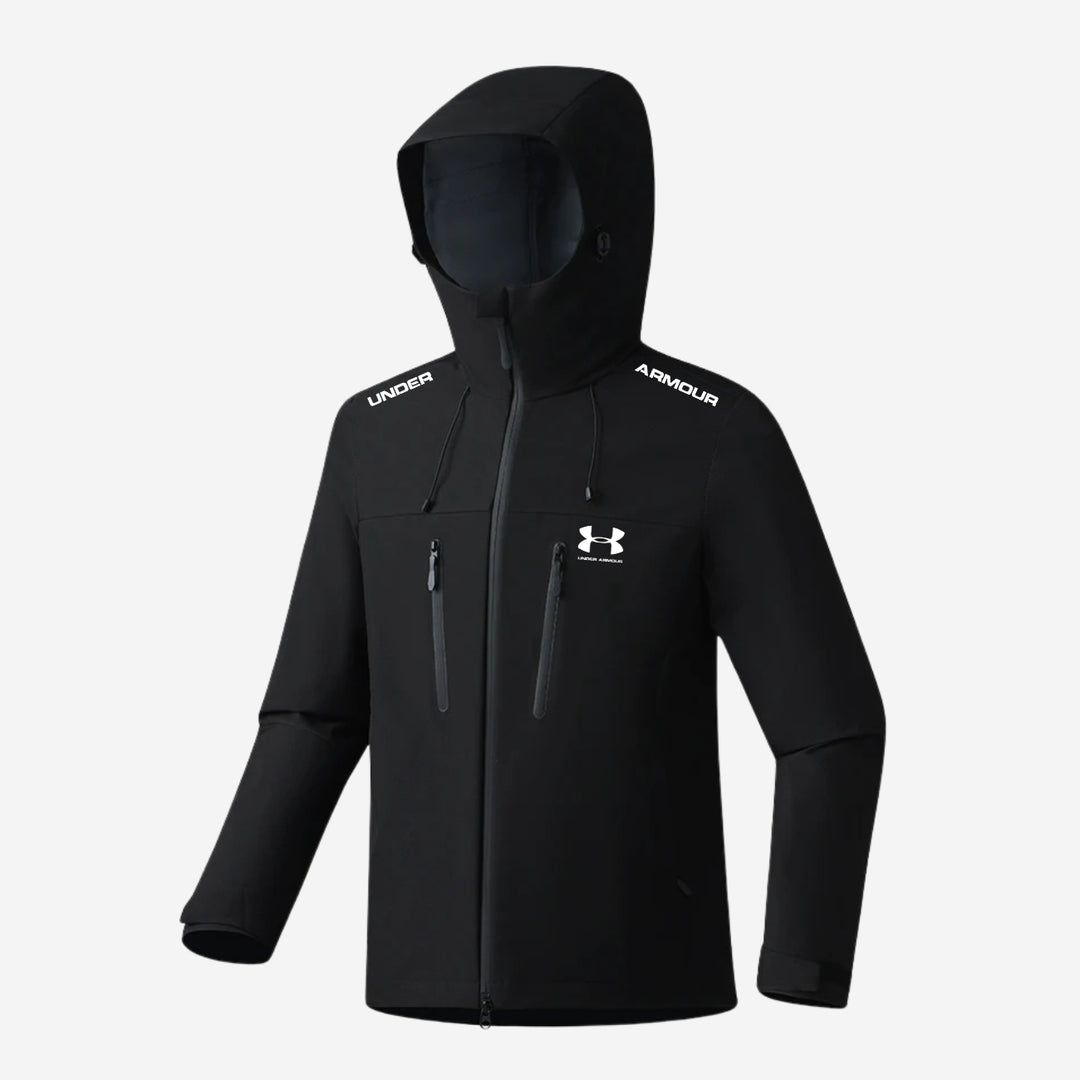 Men’s Hooded Performance Jacket – Waterproof Zip Windbreaker