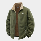 Men’s Sherpa-Lined Fleece Jacket – Warm Zip-Up Winter Coat