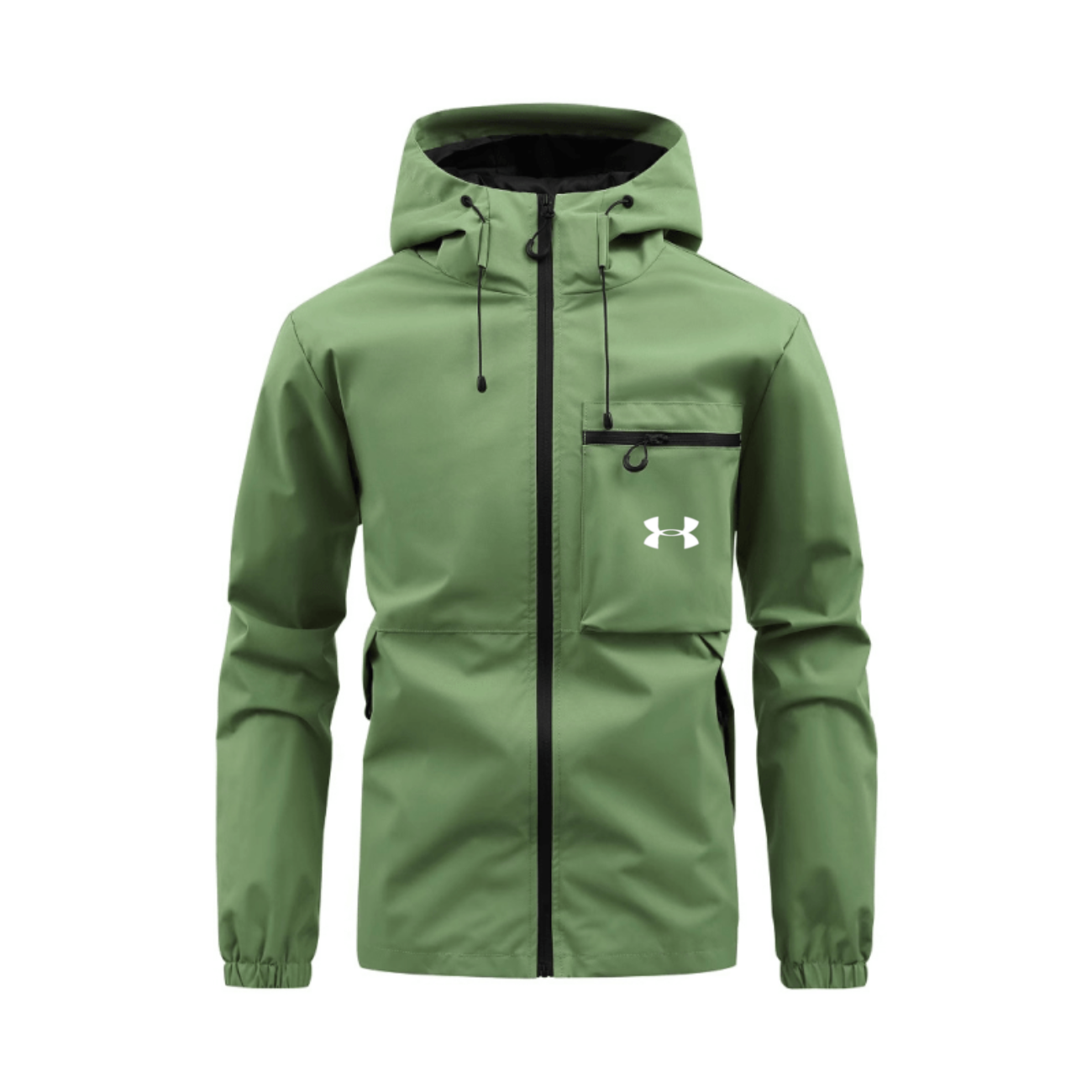 Men’s Hooded Performance Jacket – Lightweight Zip Windbreaker