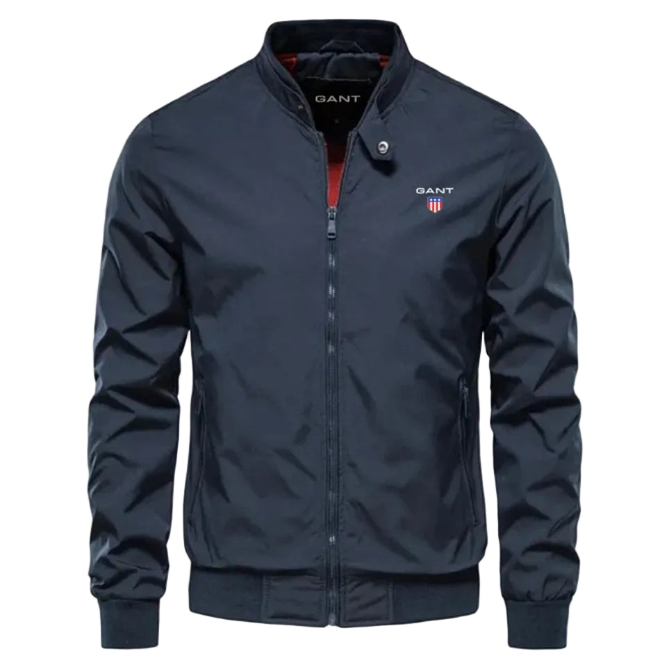 Men’s Lightweight Zip Jacket – Classic Slim Fit Casual Coat