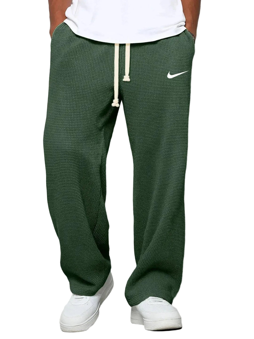 Men’s  Relaxed Joggers – Premium Waffle Knit Lounge Pants