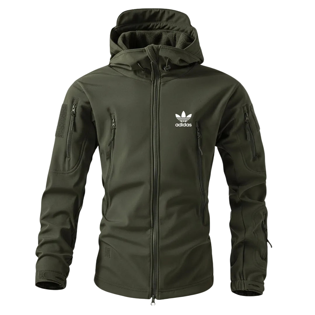 Men’s Tactical Zip-Up Hooded Jacket – Multi Pocket Utility Design